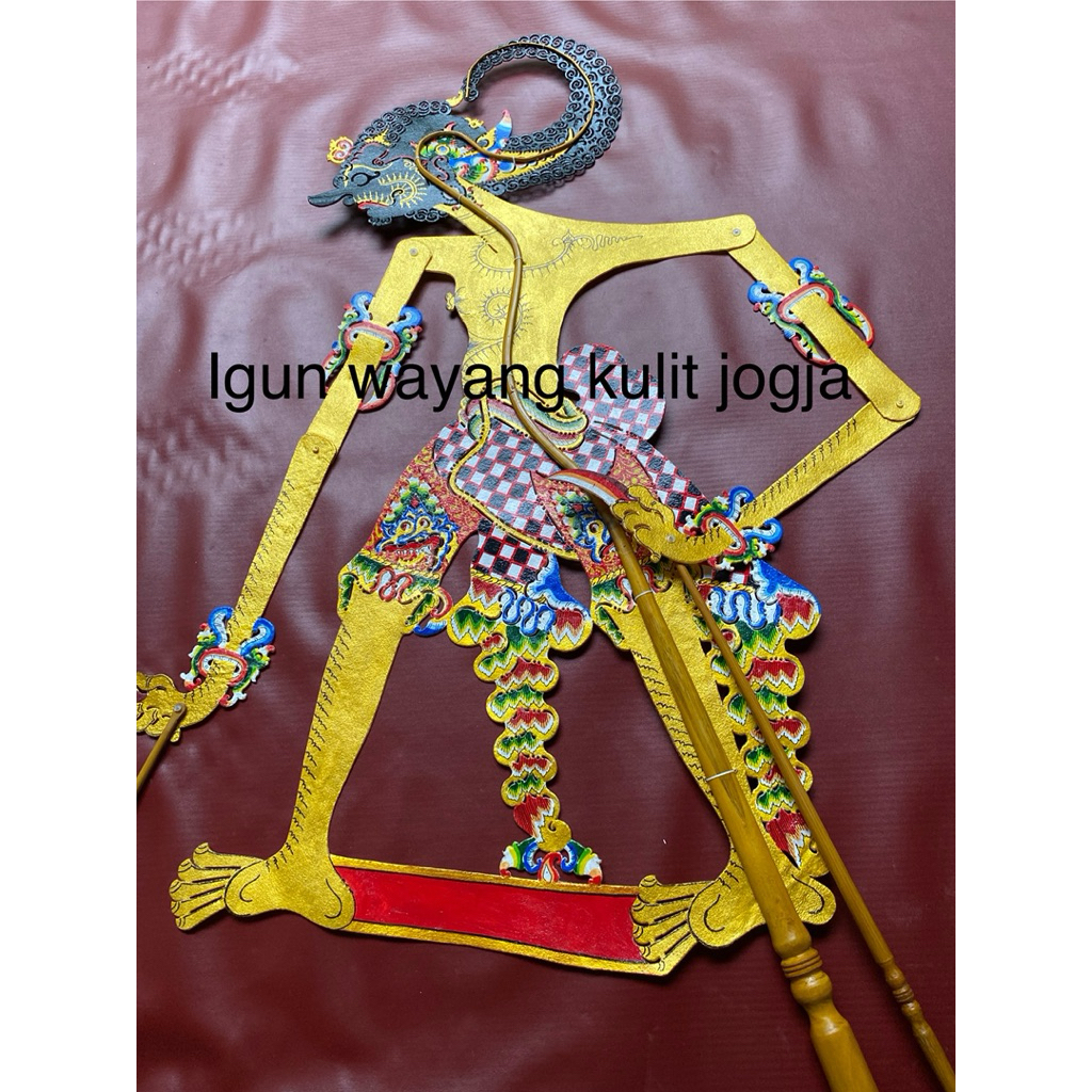 wayang werkudoro/bima 70cm/wayang kulit asli