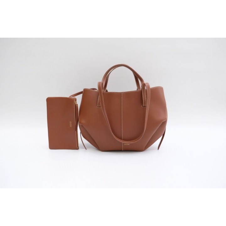 New Polene Cyme Mini COGNAC Tote Bag Authentic by Ready Then Sold