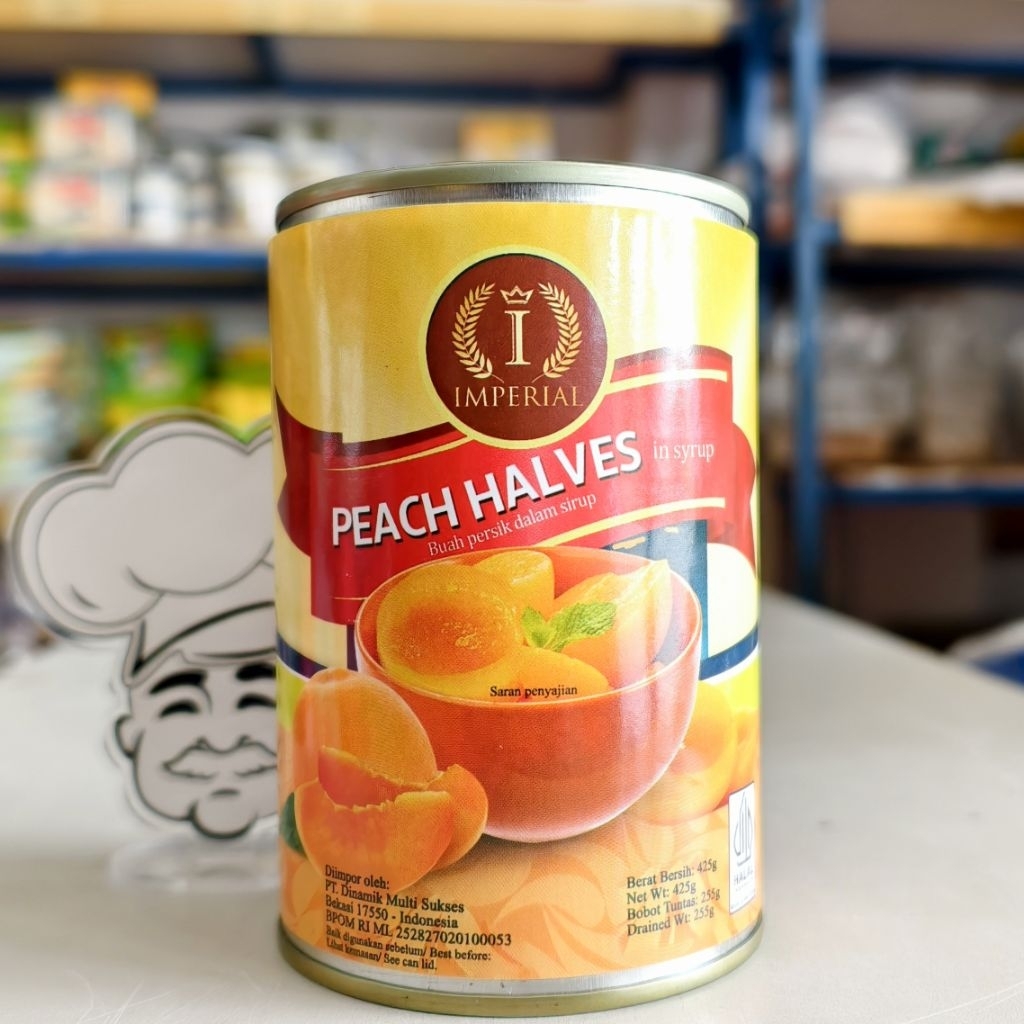 Imperial Peach Halves 425Gr / Buah Kaleng Peach 425Gr