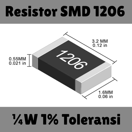 10pcs Resistor SMD 1206 47R 47 Ohm 47Ohm Toleransi 1% tolerance 1 %
