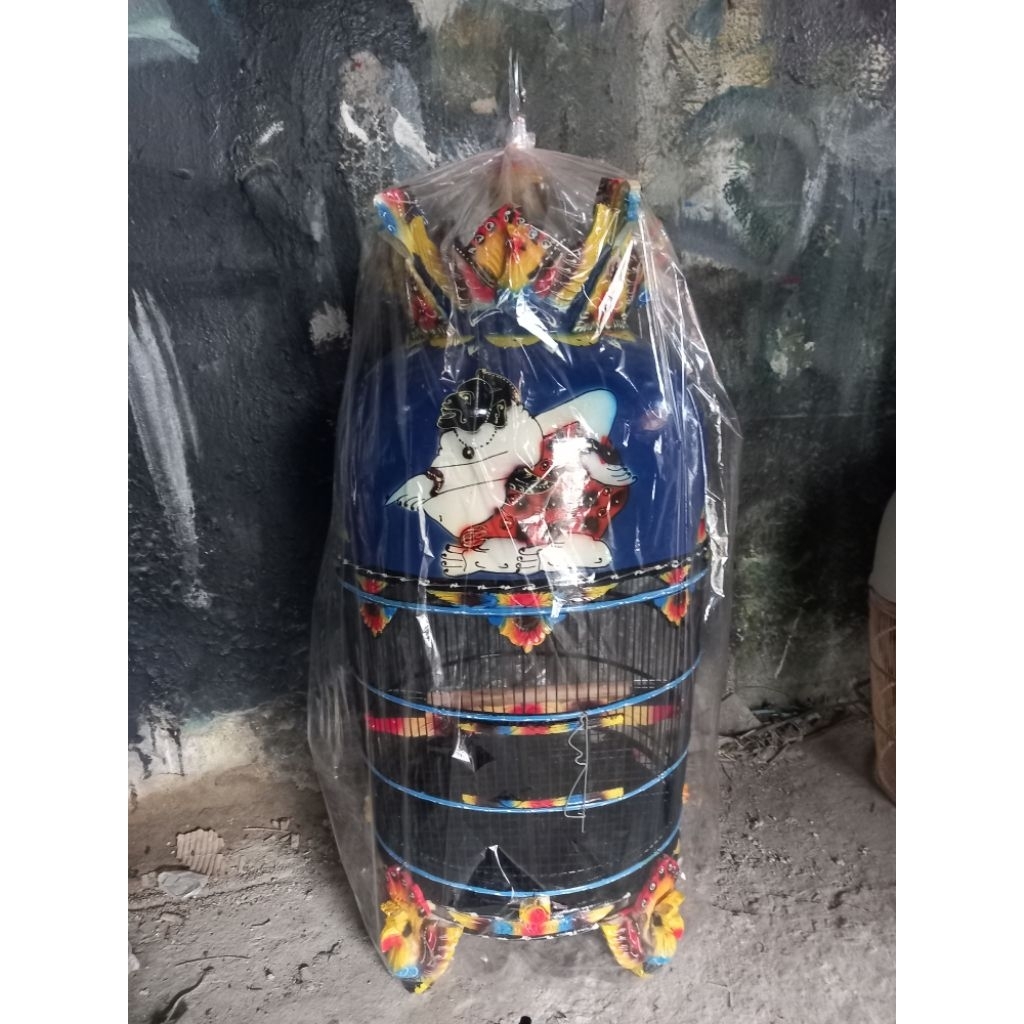Sangkar Perkutut Merak Semi (Motif Semar)