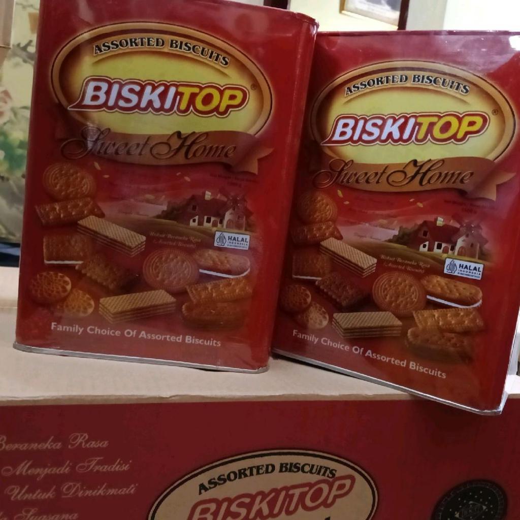 BISKITOP - KALENG sweet home 1500 gr macam macam jenis Cookies