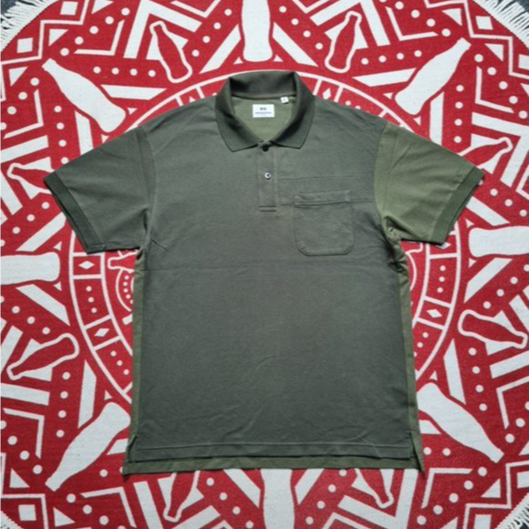 Kaos polo Engineered garment  by Uniqlo baje kerah lengan pendek