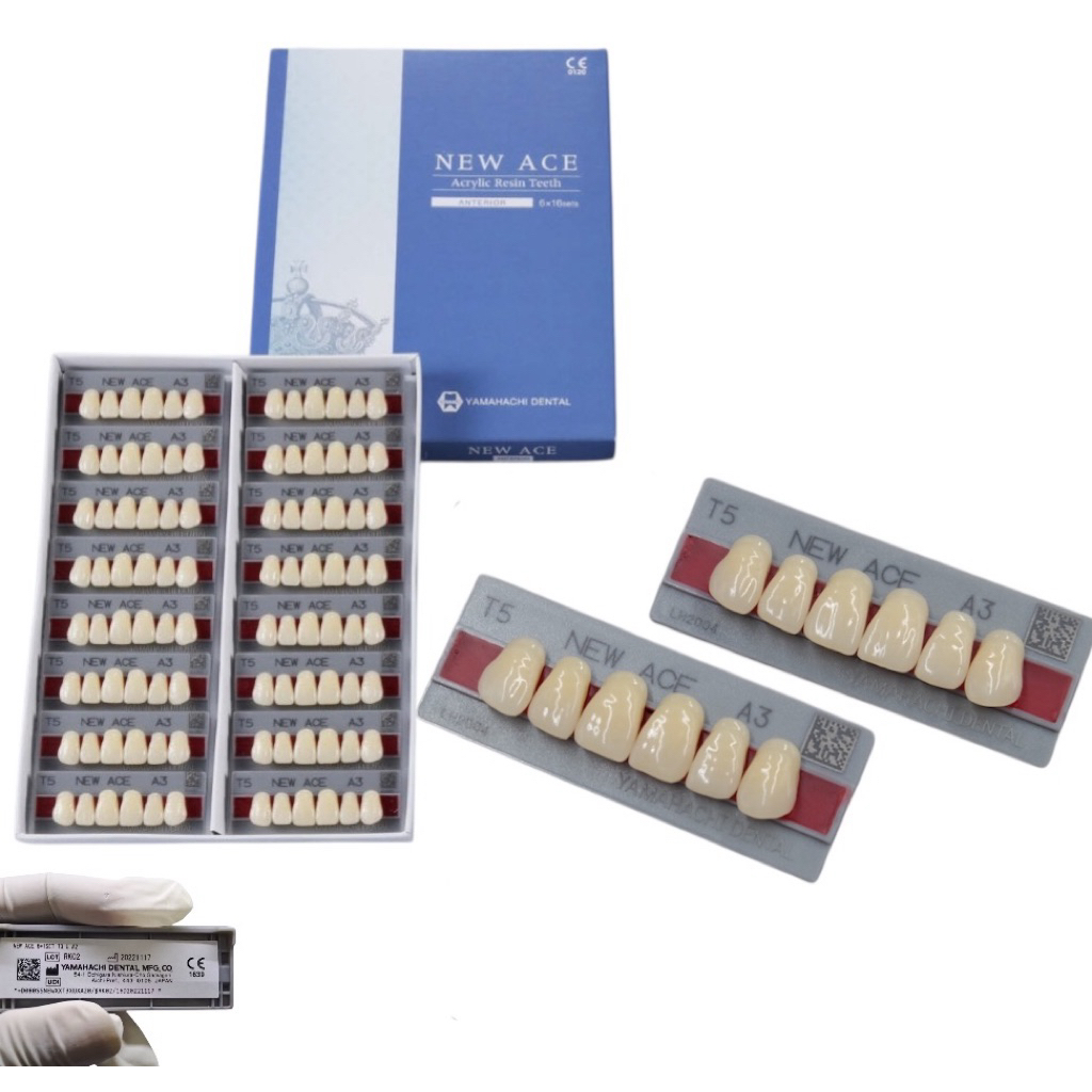 NEW ACE ANTERIOR ATAS NEW ACE | Gigi Palsu Akrilik 1 STRIP / PER BARIS
