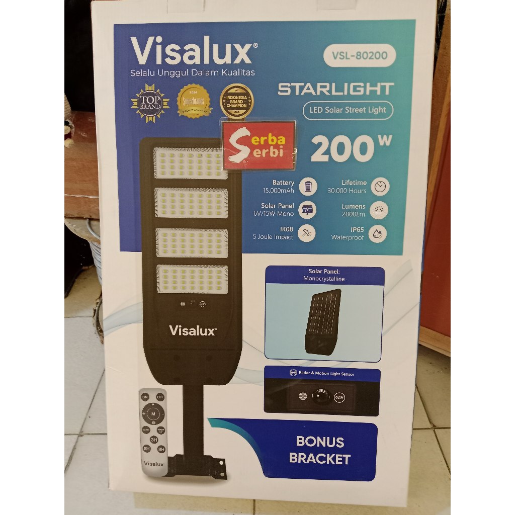 -VSL-80200 VISALUX-Lampu jalan waterproff sorot solar street light 200w led