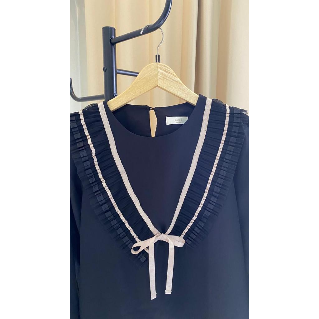 preluv black korean blouse