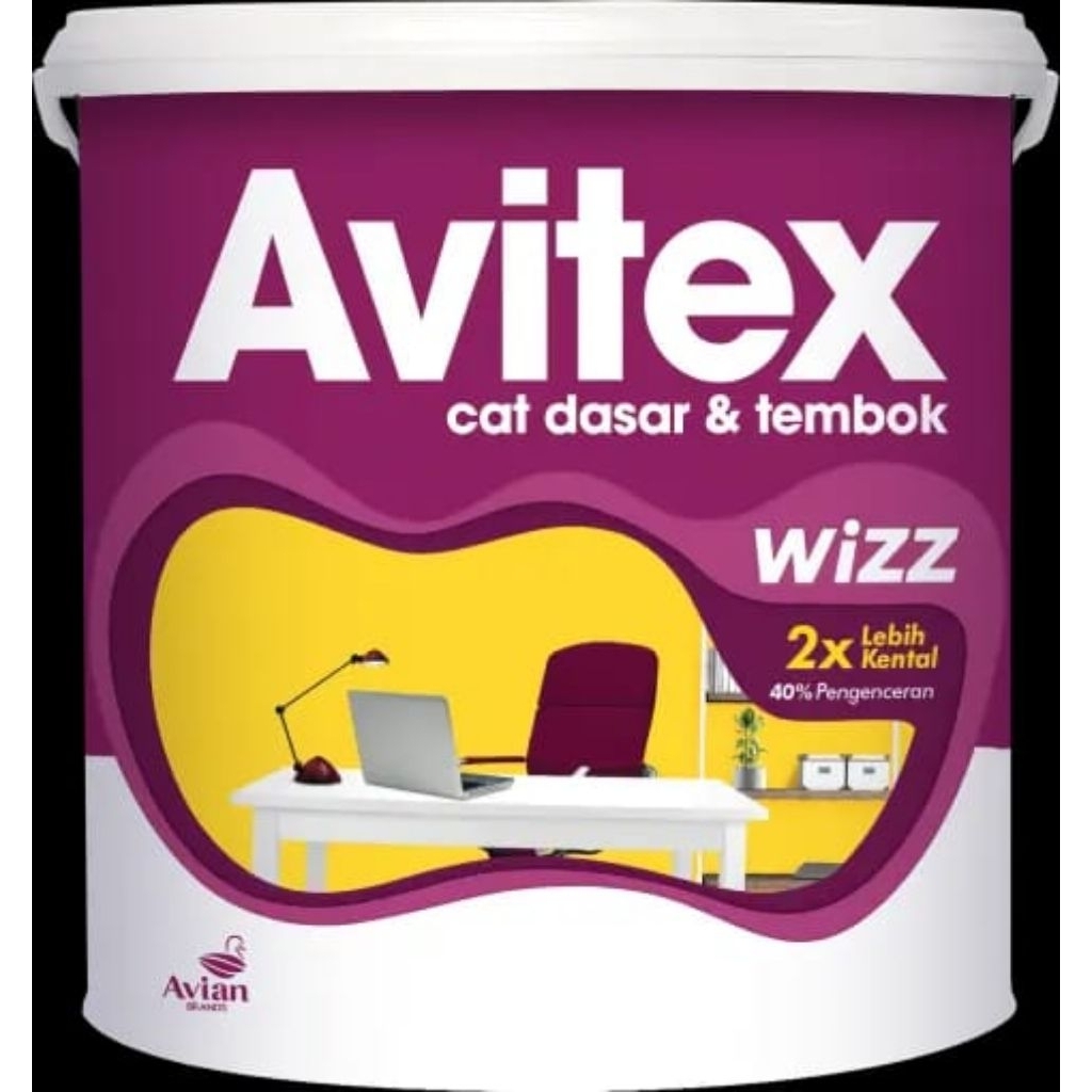 Cat Tembok Avitex Wizz 5 Kg Superkental 37m² Cat Tinting Nuansa Hijau Bolu Pandan