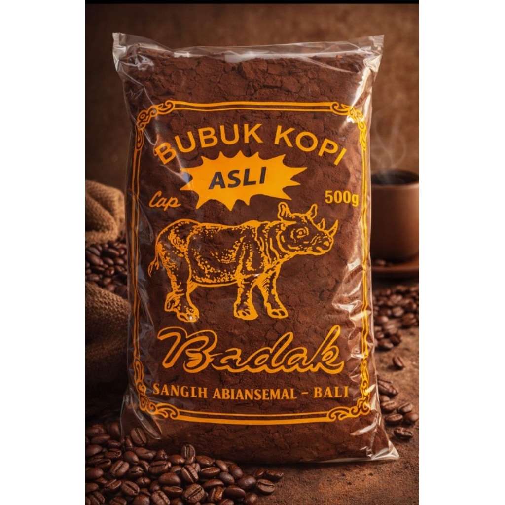 Kopi Bali Cap Badak 500gr-Bubuk kopi asli bali