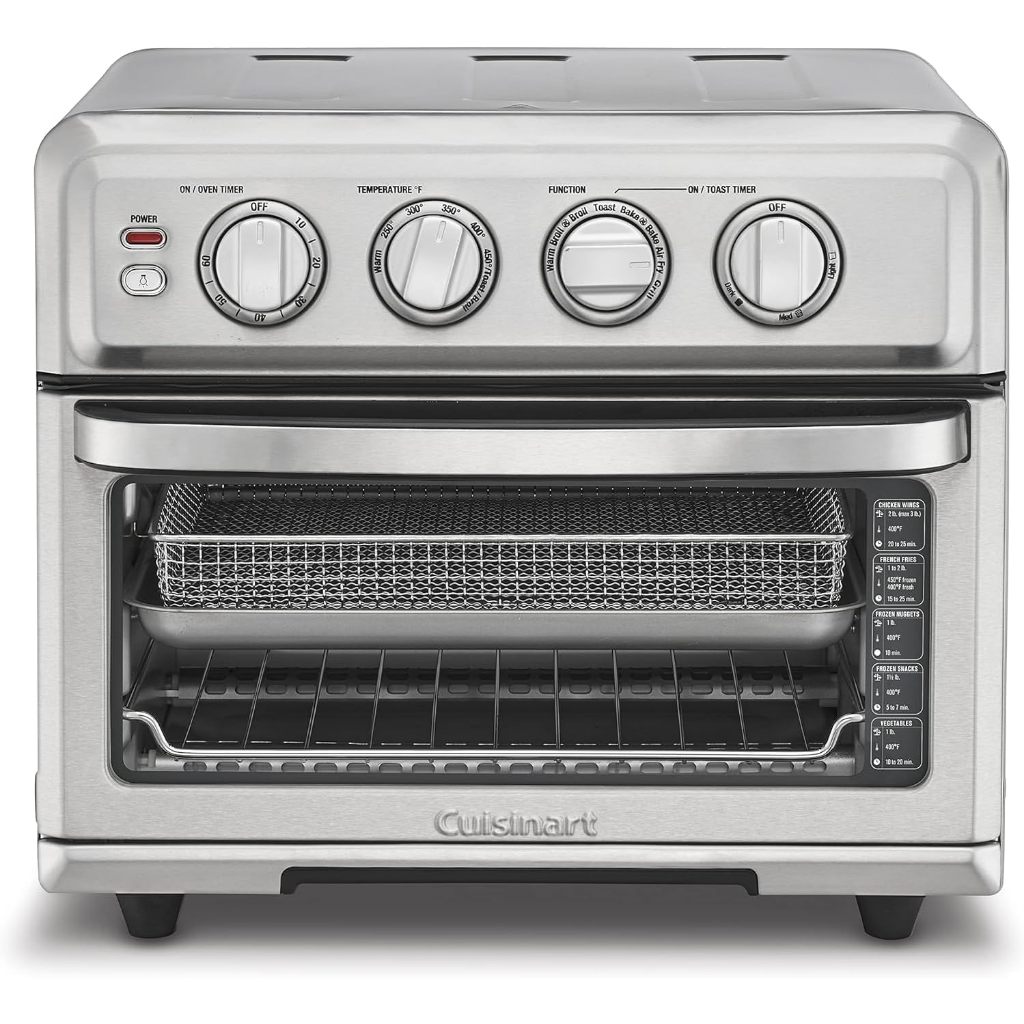 Cuisinart Air Fryer Toaster Oven, 1800W, 8-in-1 with Air Fry, Convection, Broil & Warm, 0.6 Cubic Fe