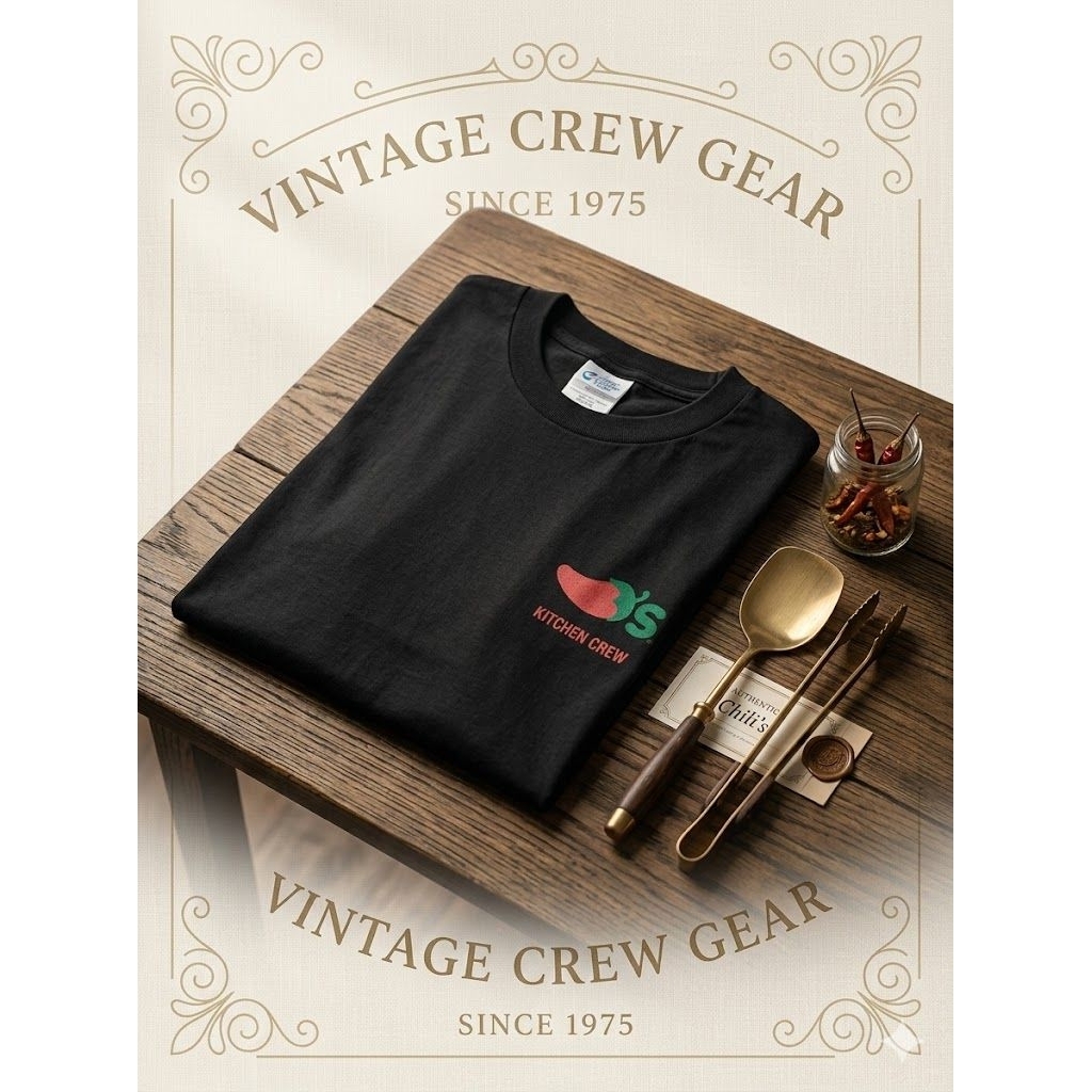 Kaos VINTAGE KITCHEN CREW ©️Tag port and company