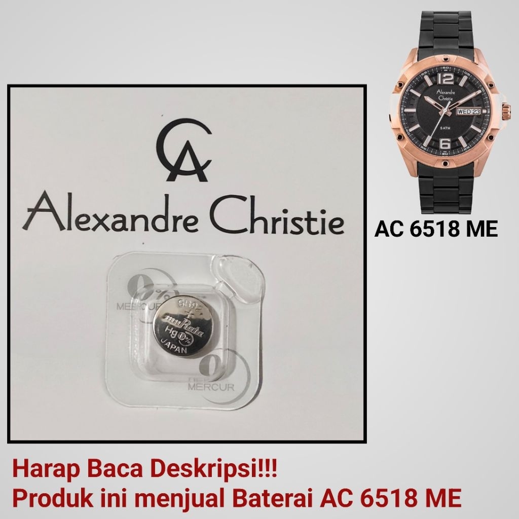 Baterai Jam Tangan Alexandre Christie AC 6518 ME