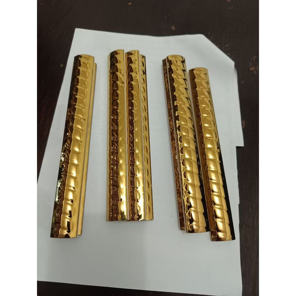 (10pcs)Kuku Macan Ulir 20cm Silver & Gold - Lis Keramik Mewah Sudut Dinding & Tangga