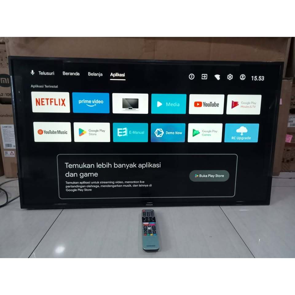 TV LED COOCAA 42 IN FHD ANDROID TV YOUTUBE DIGITAL TV KONDISI BEKAS PEMAKAIAN 4190F
