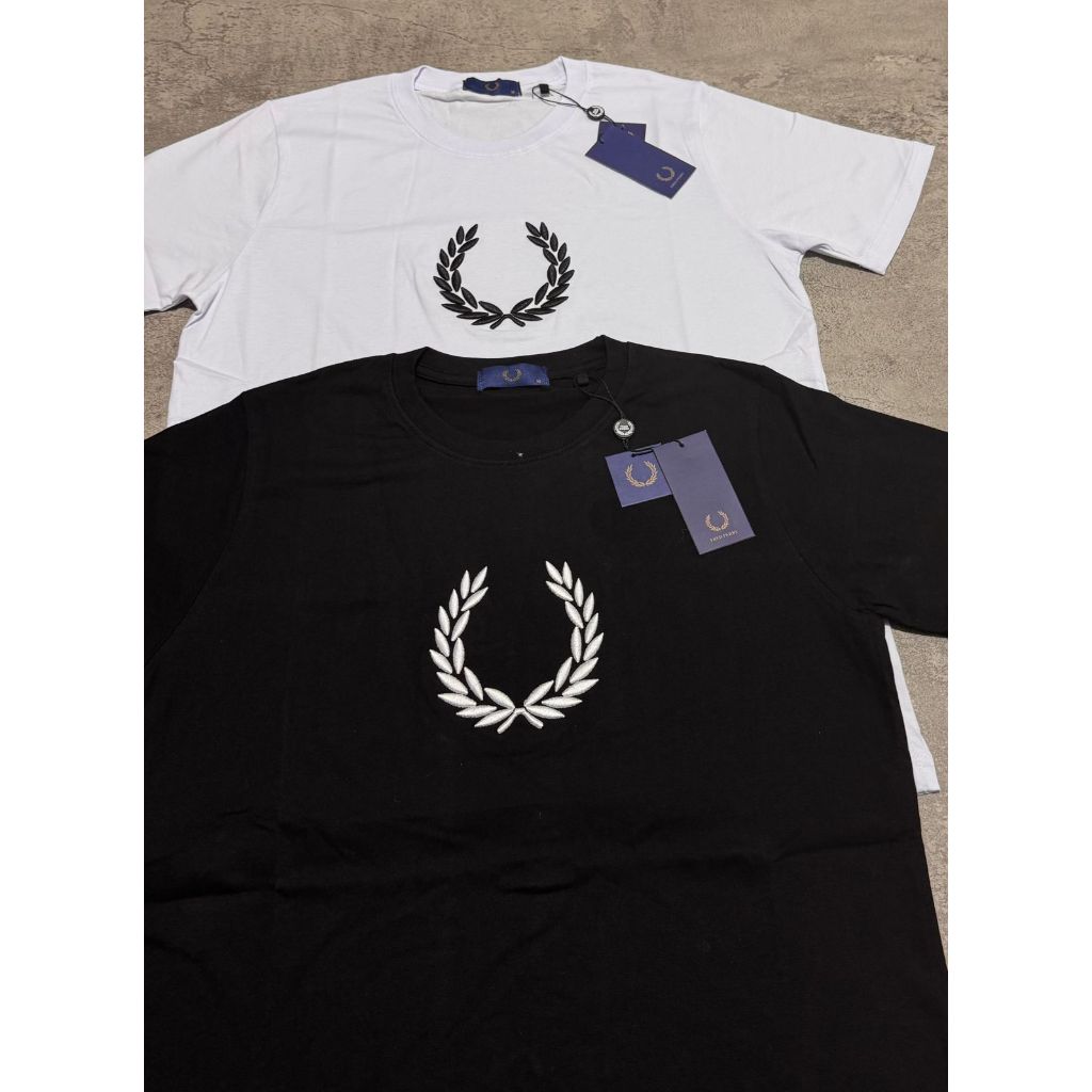 Kaos Branded FP Bordir Timbul//Baju Kaos Fred Bordir Katun Bio Wash//Kaos Branded Pria