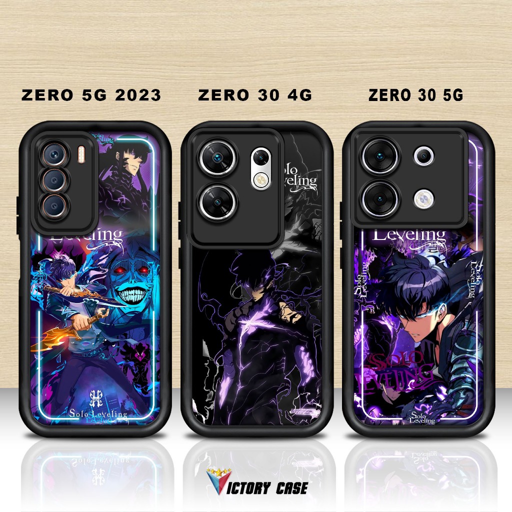 Softcase Glass kaca untuk INFINIX ZERO 5G 2023 ZERO 30 4G ZERO 30 5G SOLOLEVELING Casing Handphone C