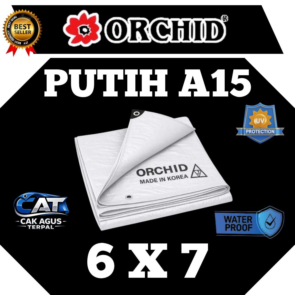 Terpal A15 Orchid Original 6x7 Super Tebal Lembaran Terpal Kolam Ikan & Tutup Truk