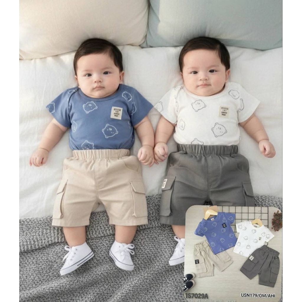 USON Baby 0-6 Bulan/Setelan Oblong Celana Jeans Baby USON
