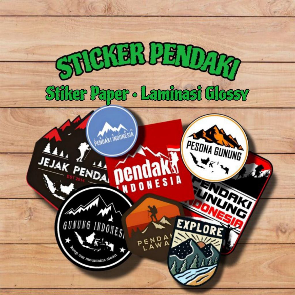 Stiker Pendaki Gunung indonesia Stiker Penjelajah Pesona Indonesia