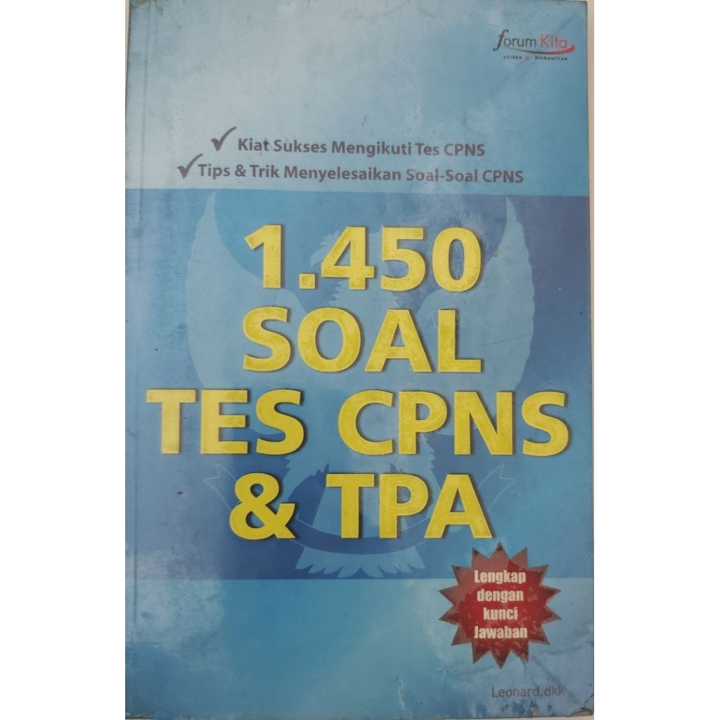 BUKU 1.450 SOAL TES CPNS & TPA BEKAS ORIGINAL