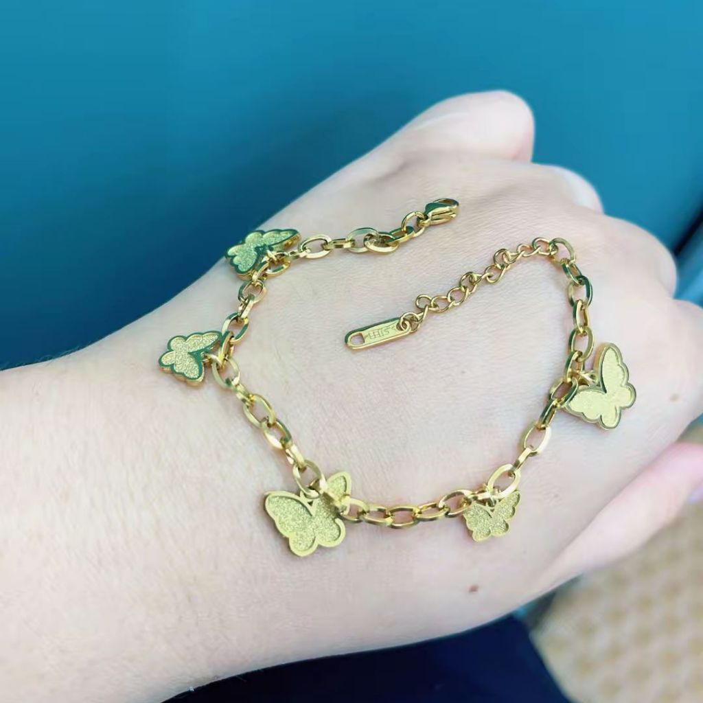 gelang rantai kupukupu pasir gold