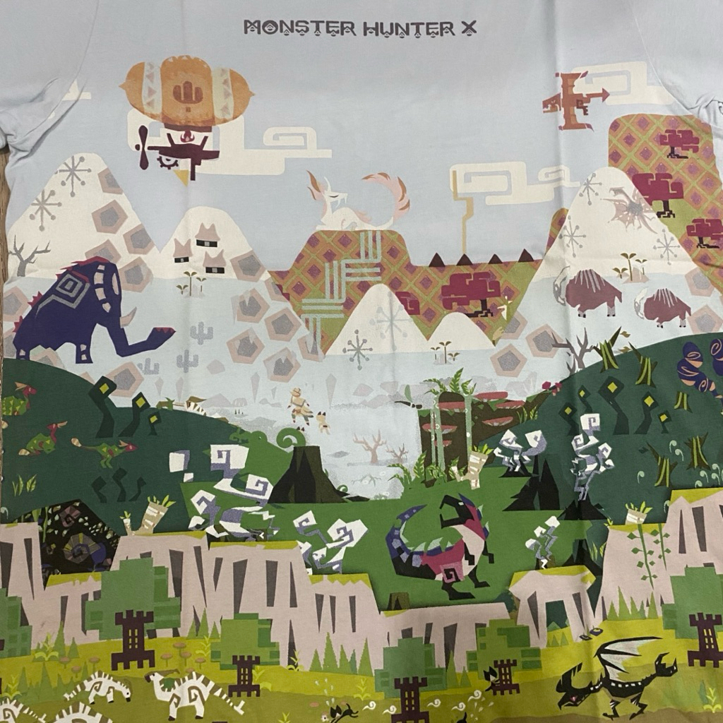 Tshirt kaos Uniqlo x Monster Hunter X nintendo 3DS game size small