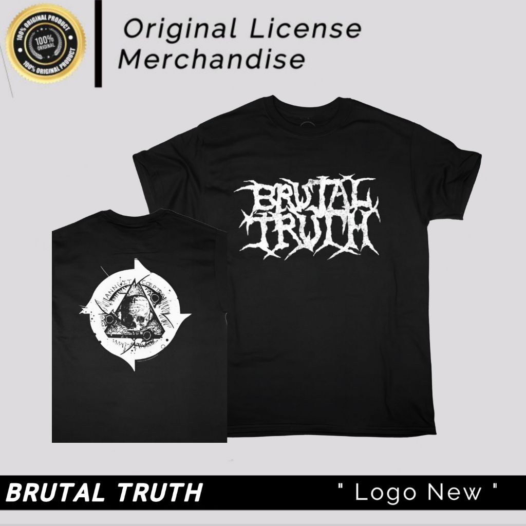 T shirt Kaos Band Music Original Official Licensed Brutal Truth BRUTAL TRUTH