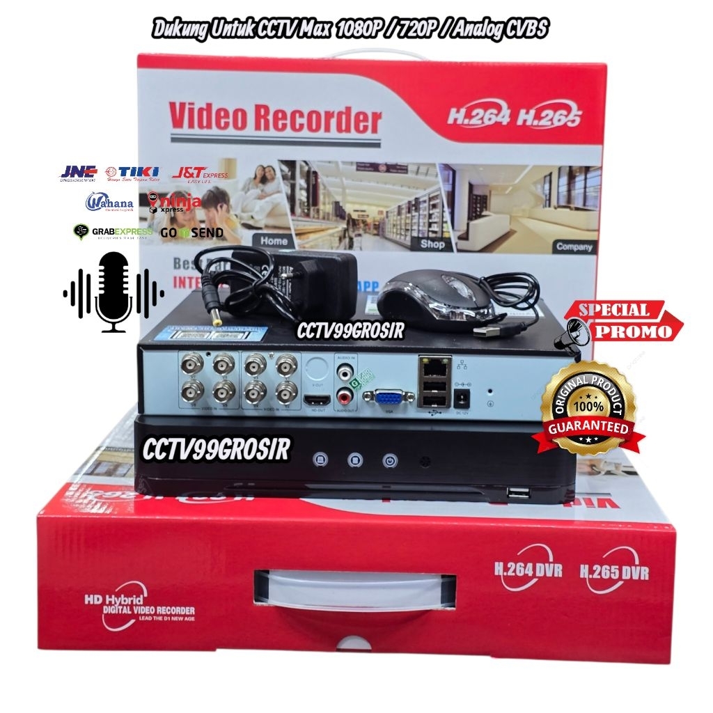 DVR XMEYE 8 CHANNEL 2MP 1080P / DVR XMEYE 8CH 2MP 1080P