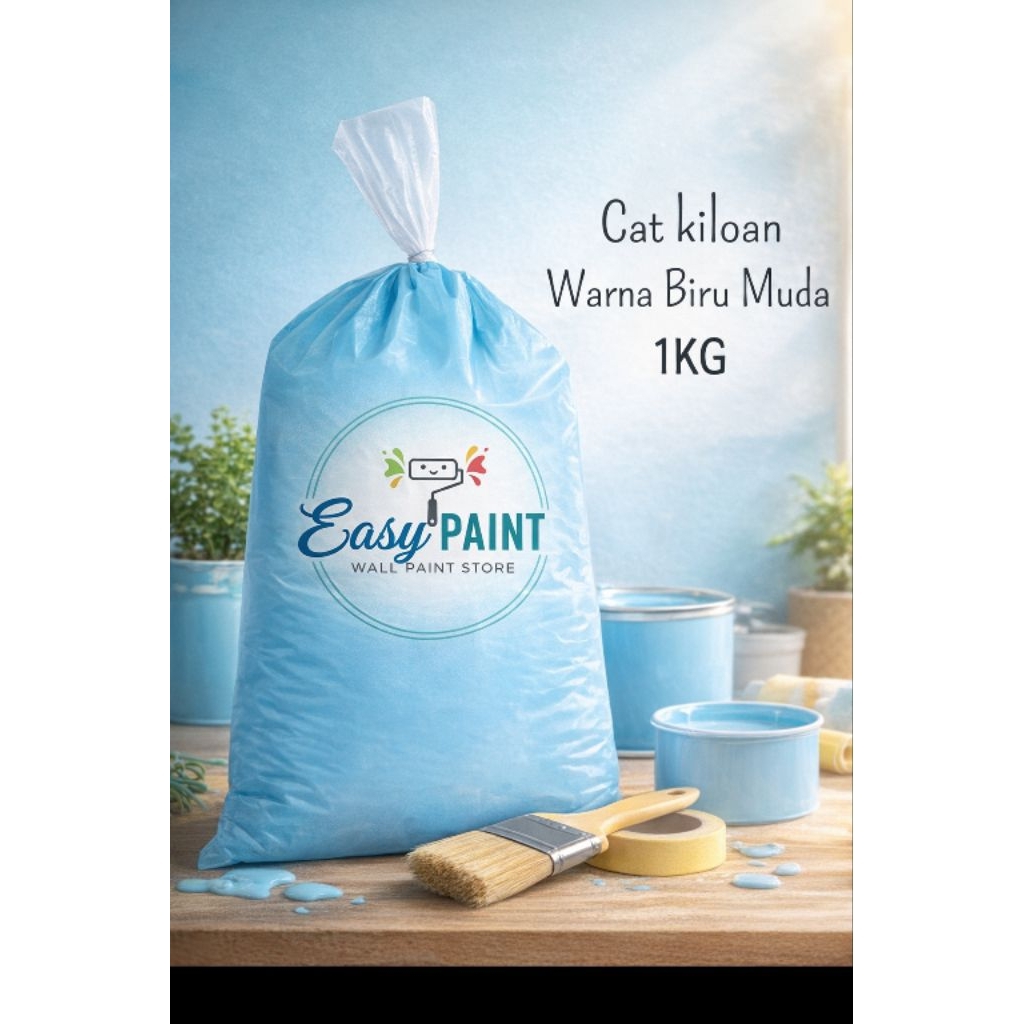 CAT TEMBOK KILOAN WARNA BIRU MUDA CAT TEMBOK BERKUALITAS CAT TEMBOK INTERIOR DAN EKSTERIOR CAT TEMBO