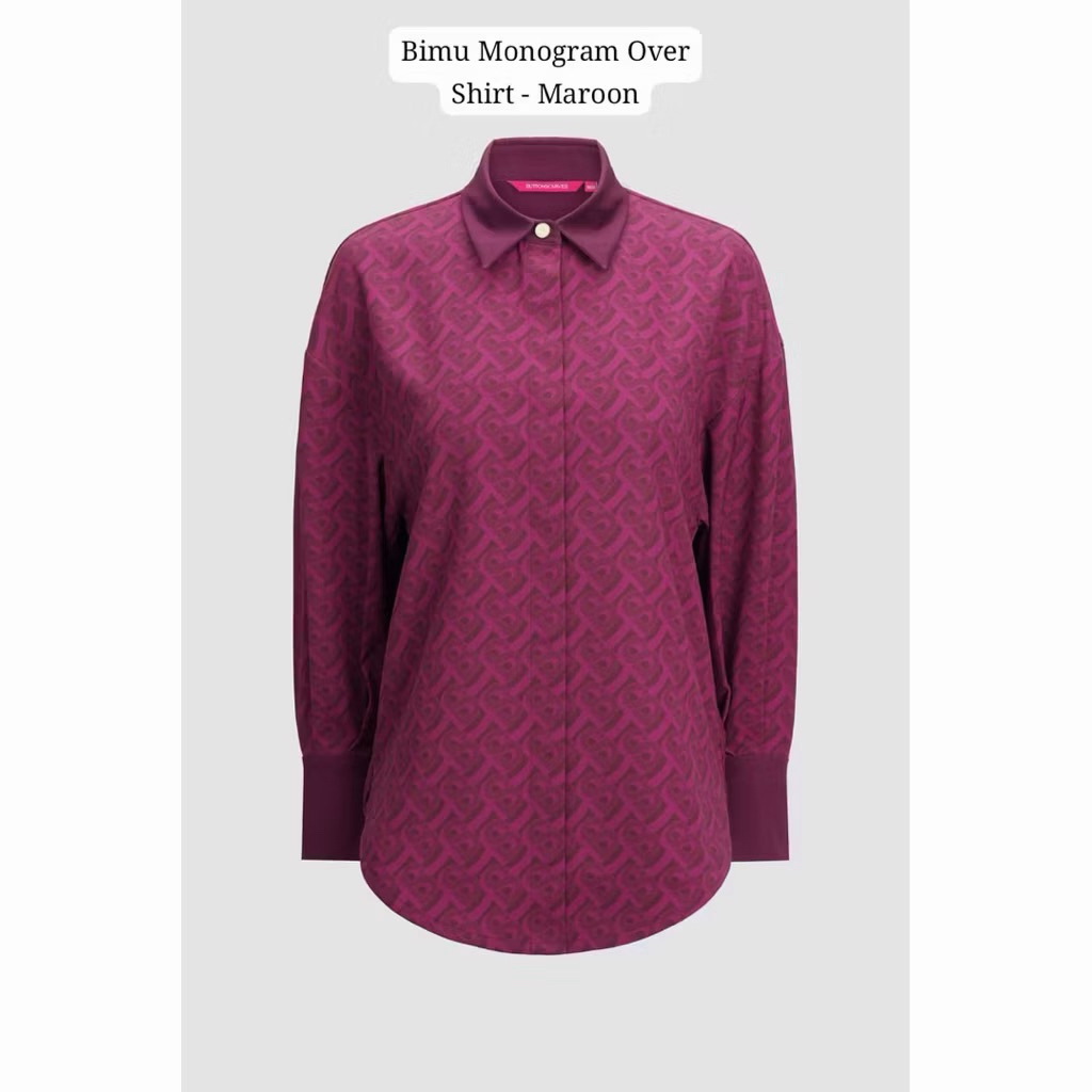 Bimu Monogram Overshirt Buttonscarves