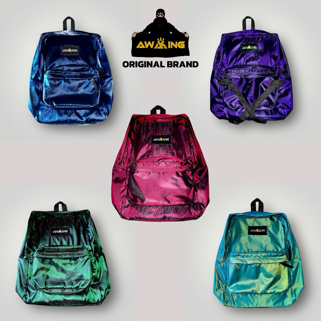 Tas Bunglon Awaking Backpack Kasual Pria Sekolah Modern Ransel Punggung cowok cewek