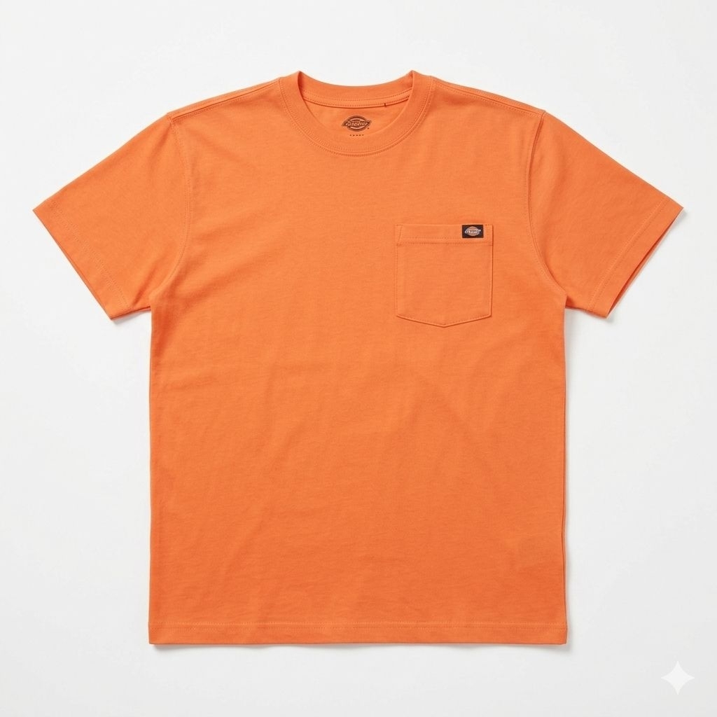 Kaos Dickies Pocket Tee Orange – Original – Size M (Fit L/XL)