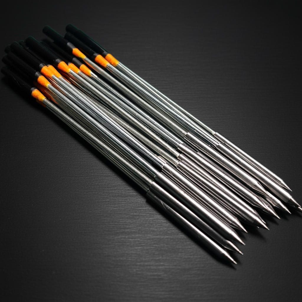 Paser Ikan 4mm logam polos (isi 10 biji) 8cm