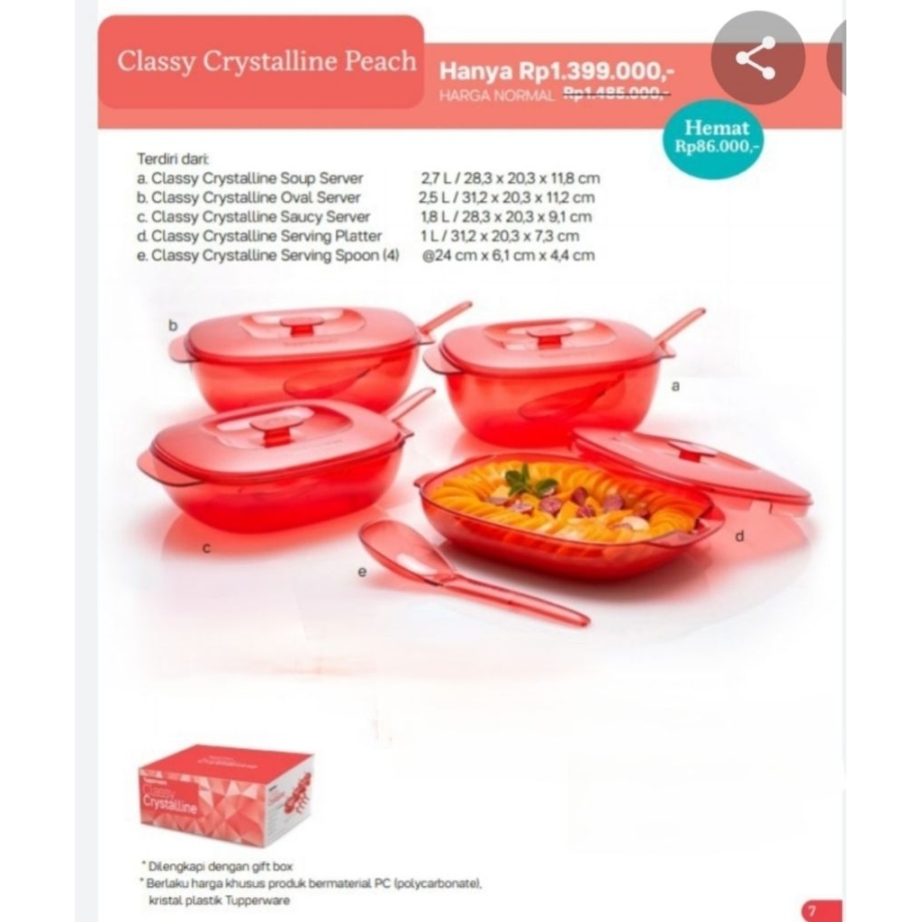 classy Crystalline tupperware
