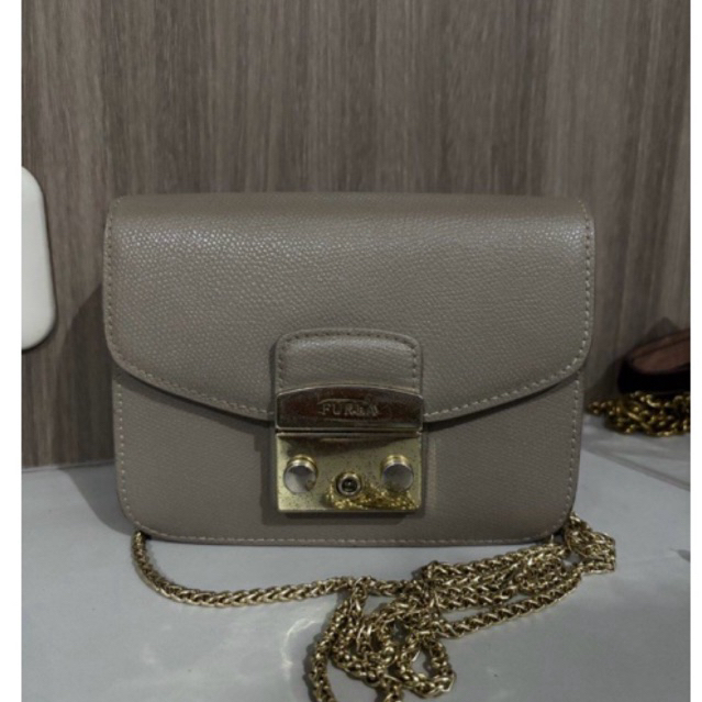 sling bag furla grey preloved