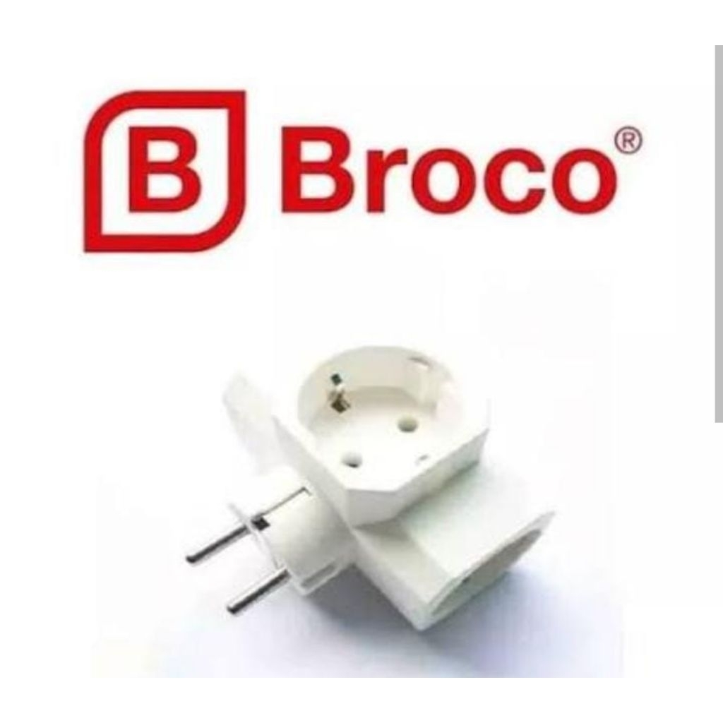 Terminal Colokan T Broco 3 Lubang SNI
