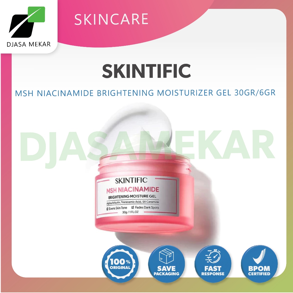 SKINTIFIC MSH Niacinamide Brightening Moisturizer Gel 30gr/6gr