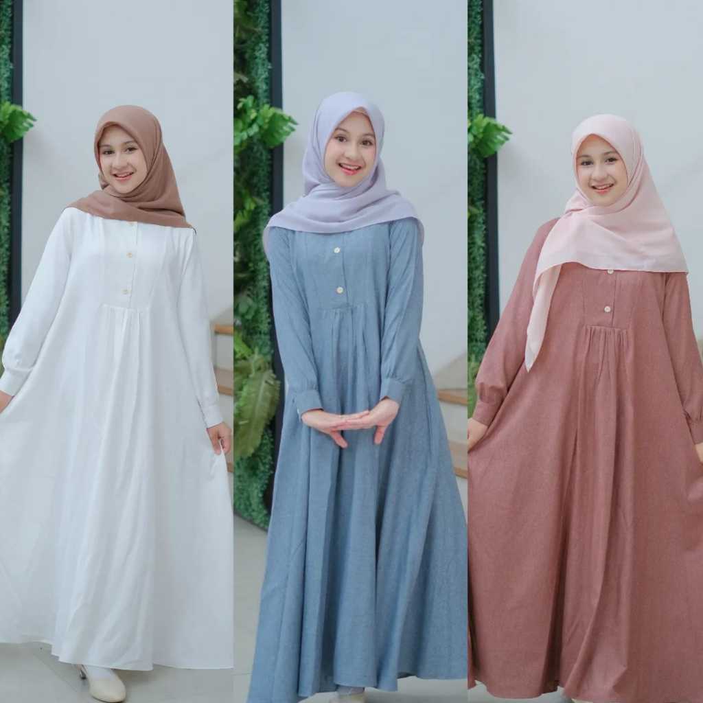 Fineca Label DRESS MUSLIM REMAJA CRINKLE AIRFLOW PREMIUM GAMIS ANAK 11 -13 TAHUN/ALIKA DRESS KIDS/BA