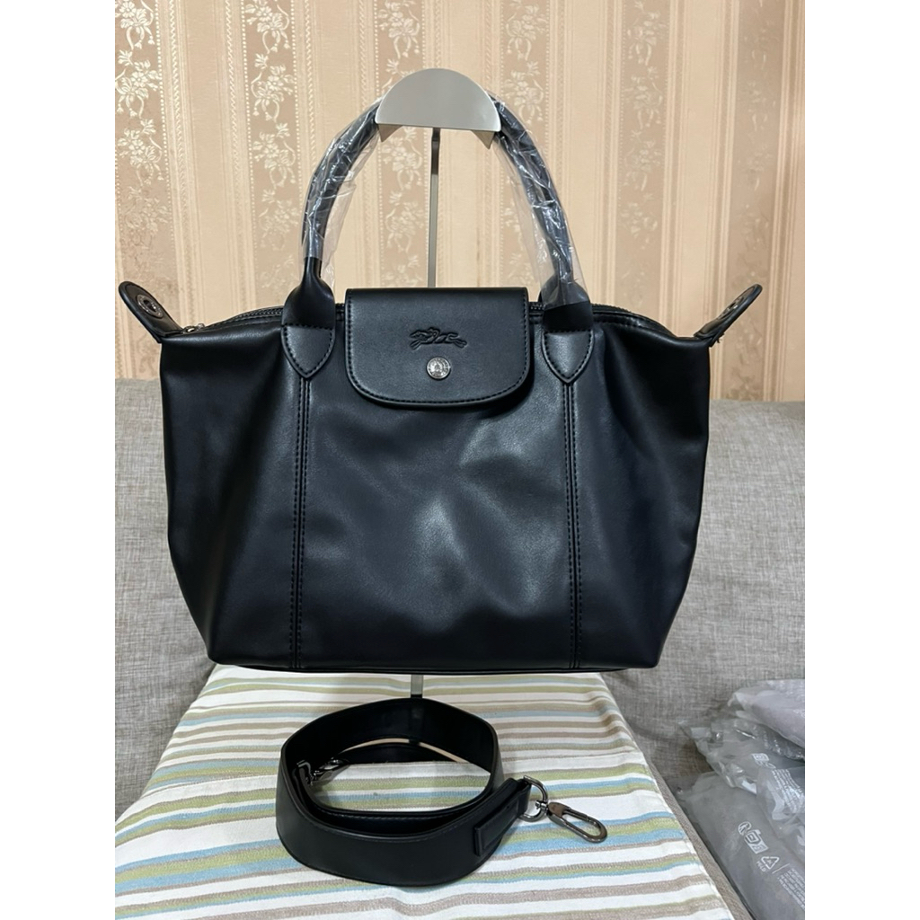 LC Cuir Top Handle Bag (M) Black