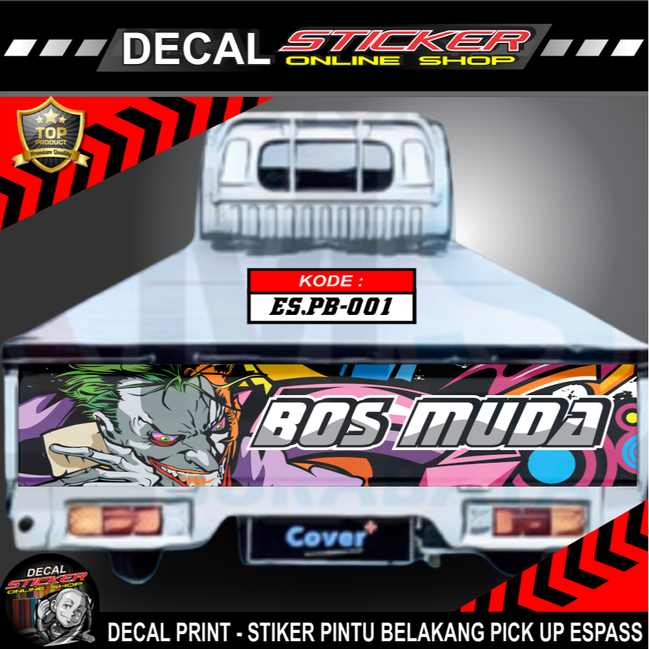 DECAL STIKER PINTU BELAKANG PICK UP ESPASS