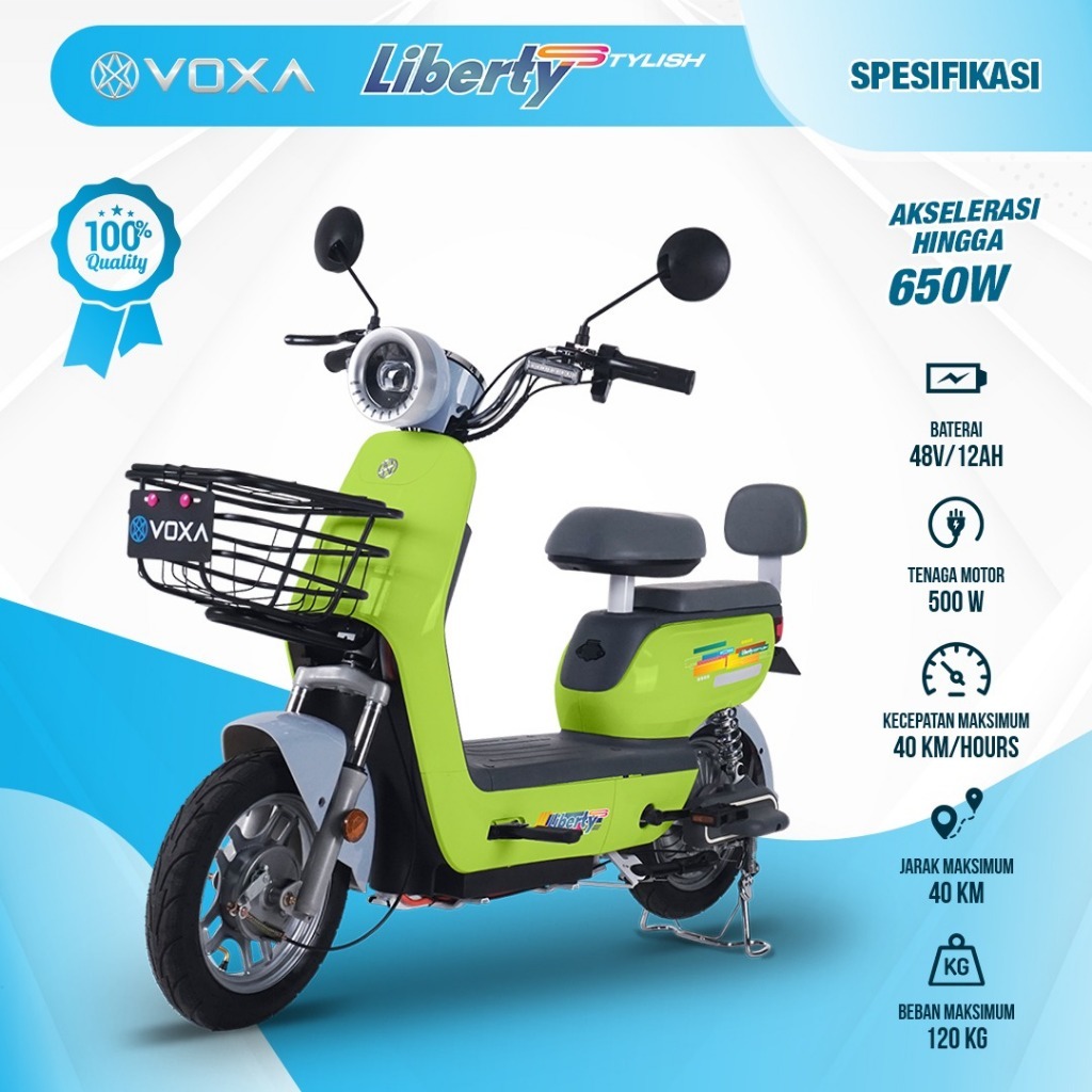 VOXA Sepeda Listrik Liberty Stylish // Sepeda Listrik Terbaru