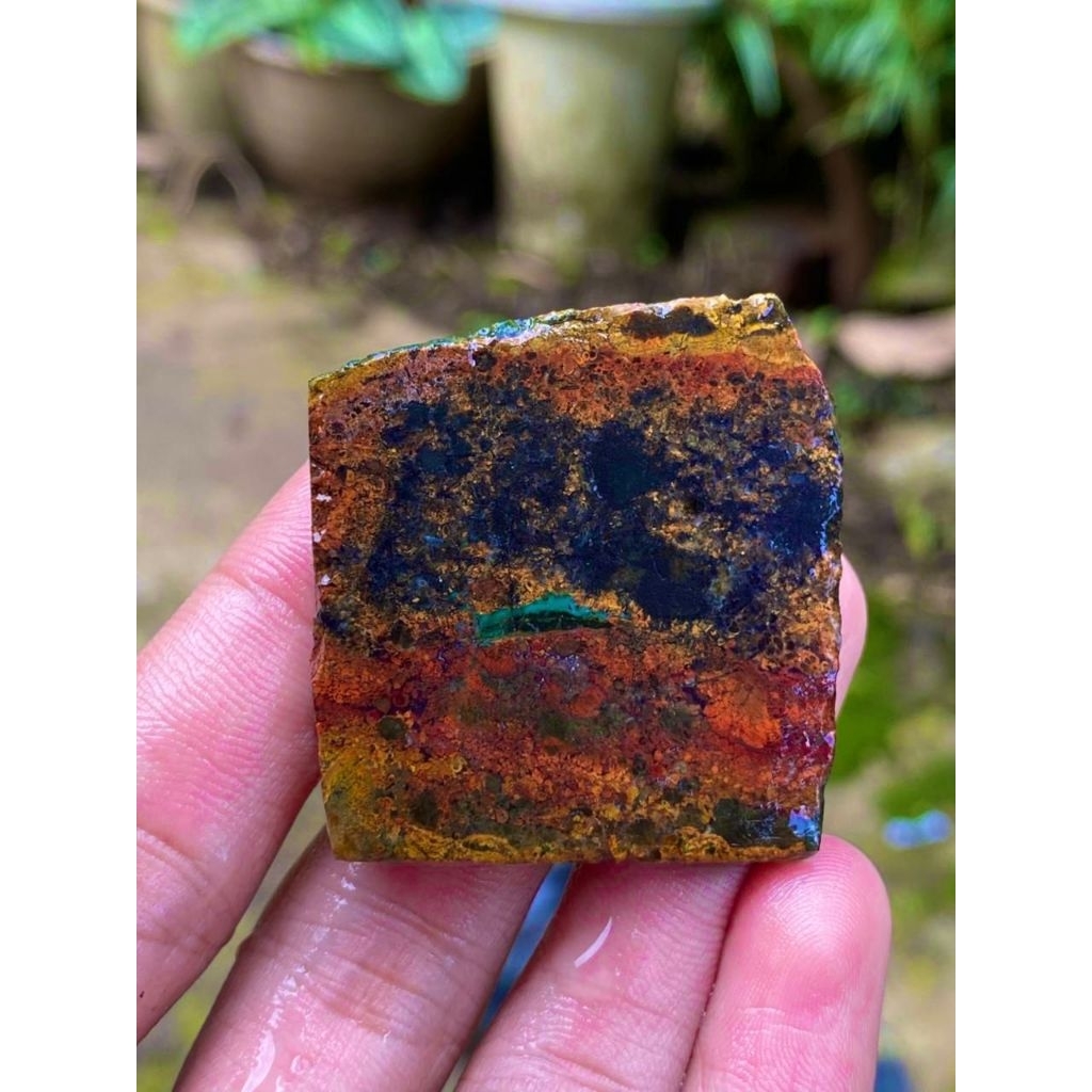 Bongkahan Akik Pancawarna edong super