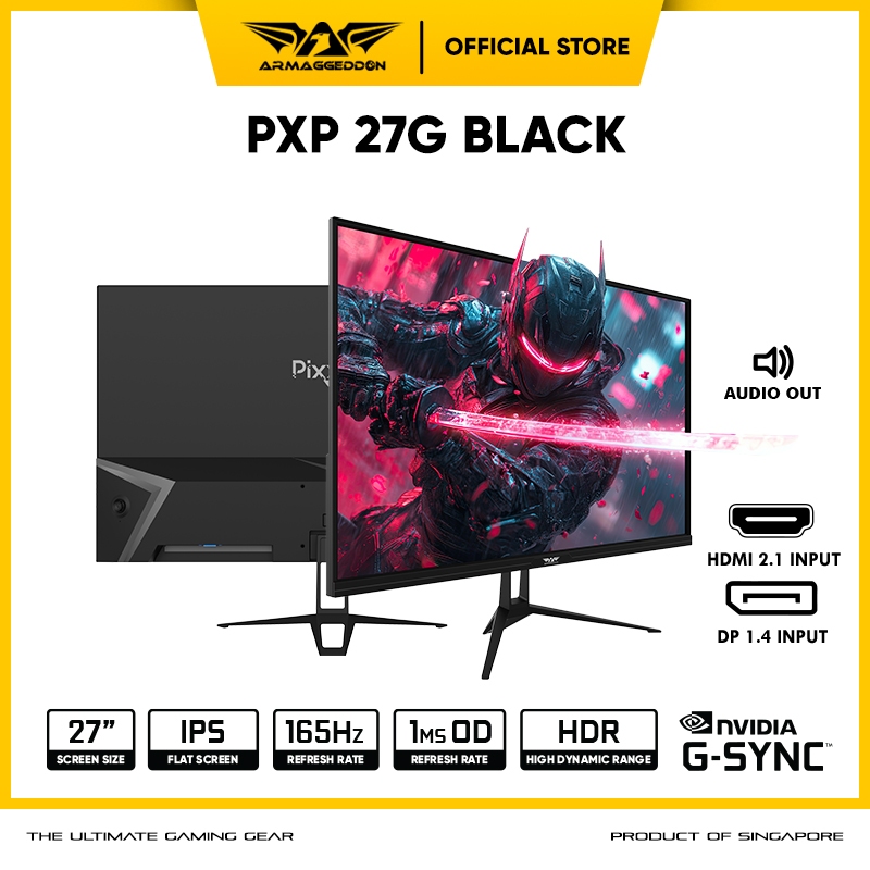 Armaggeddon 27" 165Hz IPS FreeSync Nvidia G-SYNC Frameless Gaming Monitor | Garansi 3 Tahun