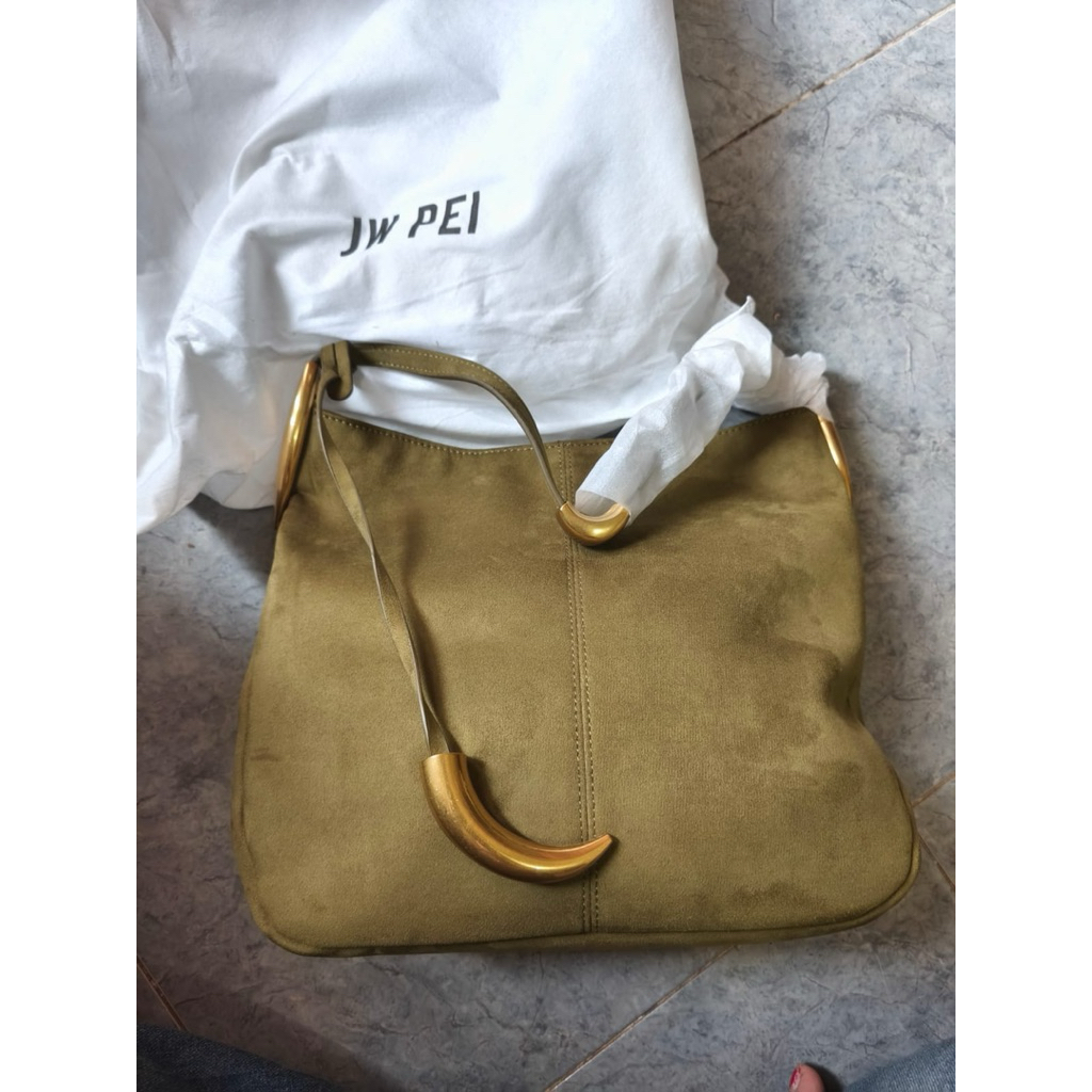 JW PEI. tas suede green jw pei dupe premium