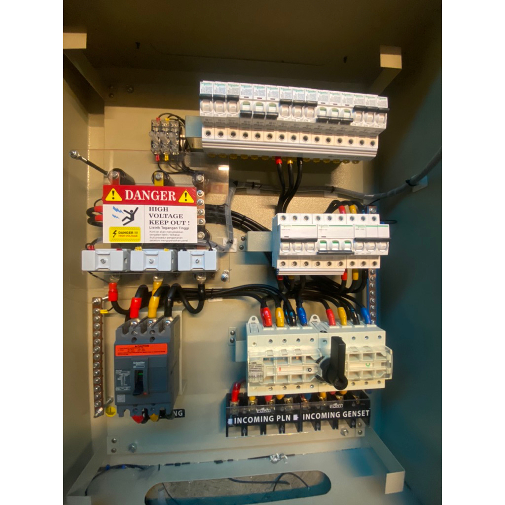 Panel COS PLN & Genset 100A + Distribusi Box 60x80 cm Plat 1,2 mm