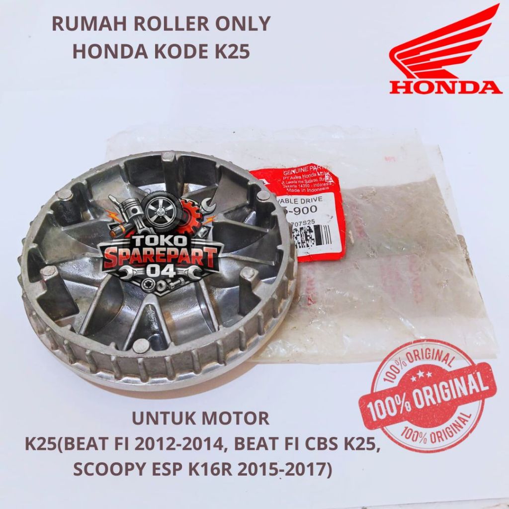 RUMAH ROLLER ONLY ORIGINAL HONDA KODE K25 (BEAT FI 2012-2014, BEAT FI CBS K25, SCOOPY ESP K16R 2015-