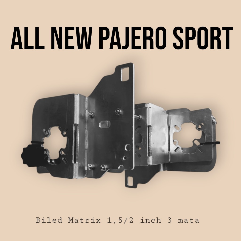 Braket/Bracket Biled Headlamp Single 3inch / Matrix All New Pajero Sport AES BEEBOT PRO7 VINYX