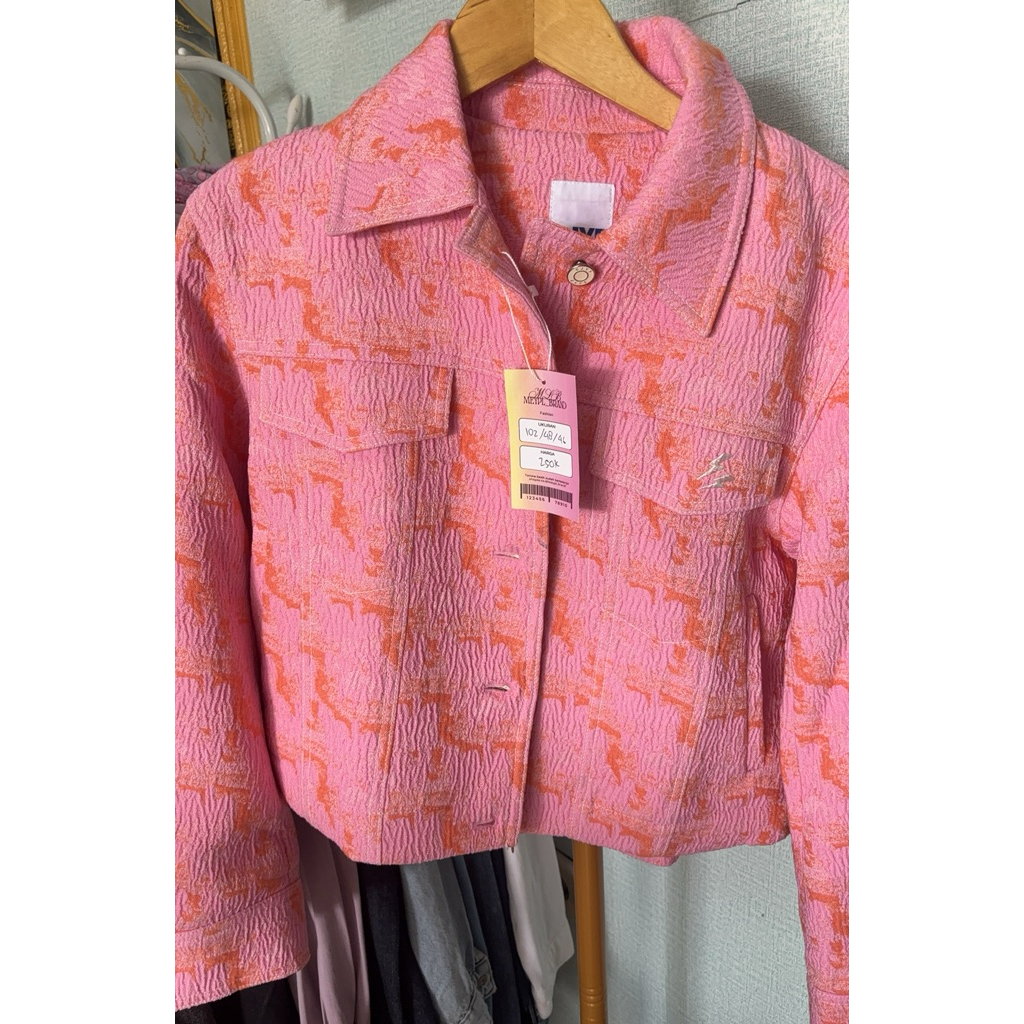 jaket Tebal Korea pink