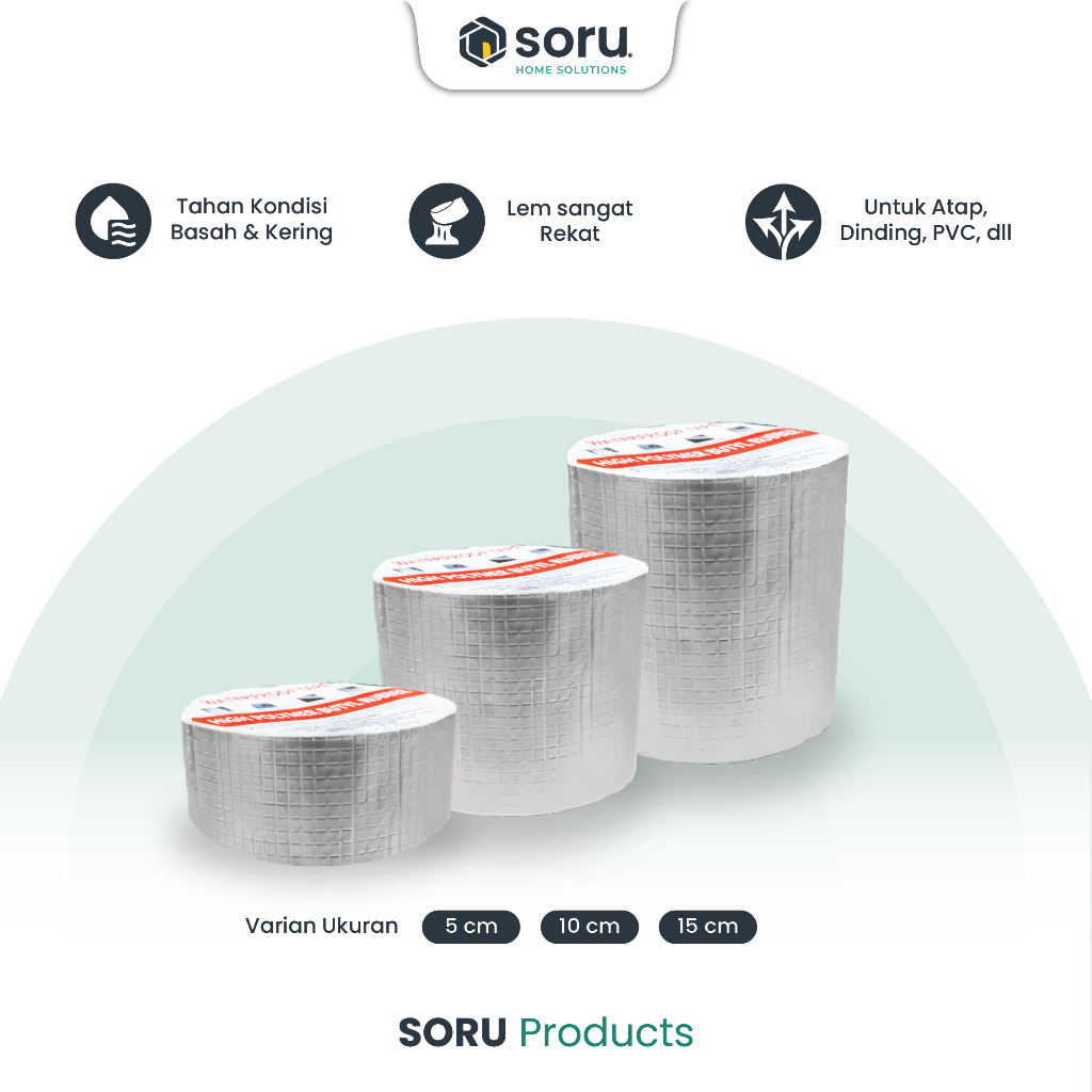 SORU - Lakban Anti Bocor Lem Talang Multifungsi Lem Karet Tahan Panas Hujan - Waterproof Tape