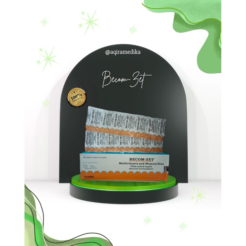 BECOM-ZET Kaplet - Multivitamin + Zinc untuk Daya Tahan & Pemulihan