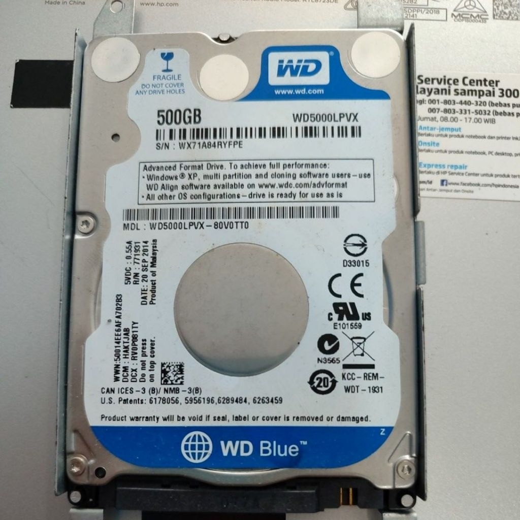 HDD 500Gb second normal / hardiks 500Gb second original WD